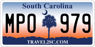 SC license plate MPO979
