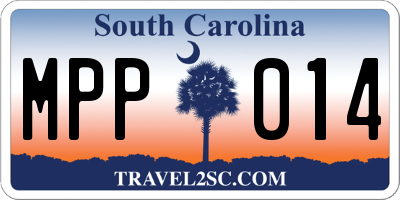 SC license plate MPP014