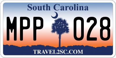 SC license plate MPP028