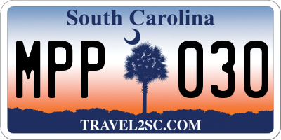 SC license plate MPP030