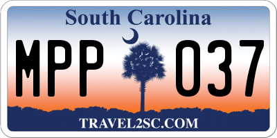 SC license plate MPP037