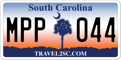 SC license plate MPP044