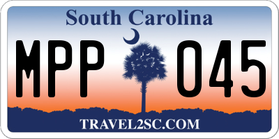 SC license plate MPP045