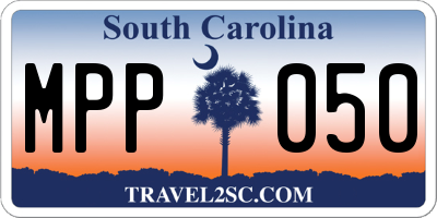 SC license plate MPP050