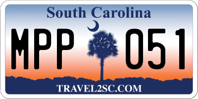 SC license plate MPP051