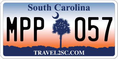 SC license plate MPP057