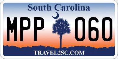 SC license plate MPP060