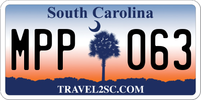 SC license plate MPP063