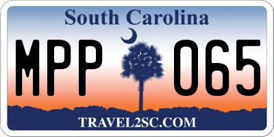 SC license plate MPP065