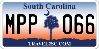 SC license plate MPP066