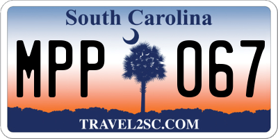 SC license plate MPP067