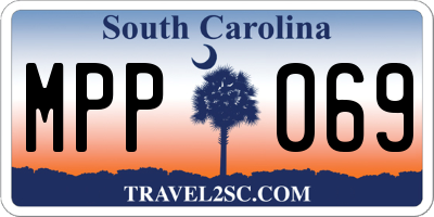 SC license plate MPP069