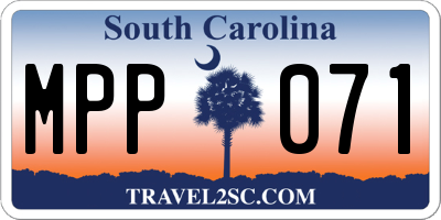 SC license plate MPP071