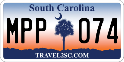 SC license plate MPP074