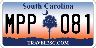 SC license plate MPP081