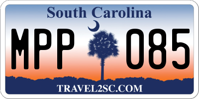SC license plate MPP085