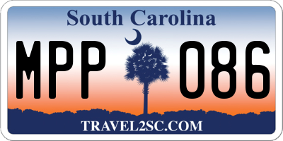 SC license plate MPP086