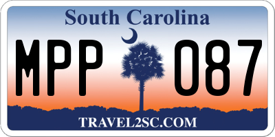 SC license plate MPP087