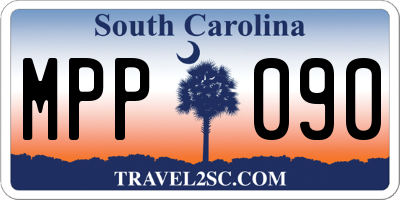 SC license plate MPP090