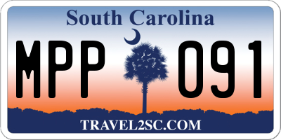 SC license plate MPP091