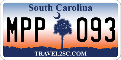 SC license plate MPP093