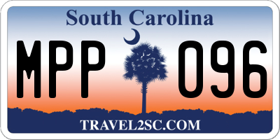 SC license plate MPP096
