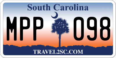 SC license plate MPP098