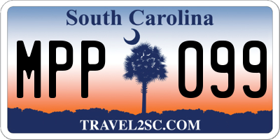 SC license plate MPP099