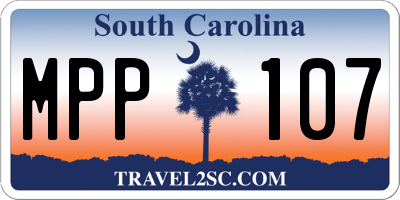 SC license plate MPP107