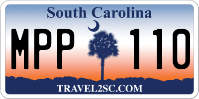 SC license plate MPP110