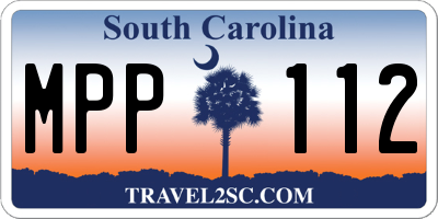 SC license plate MPP112