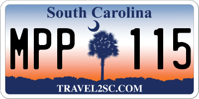 SC license plate MPP115
