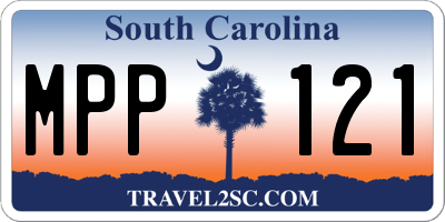 SC license plate MPP121