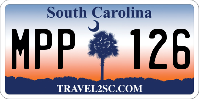 SC license plate MPP126