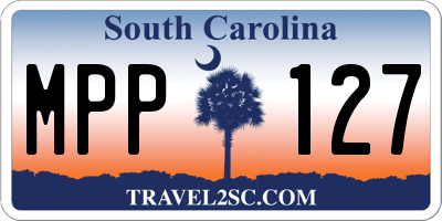 SC license plate MPP127