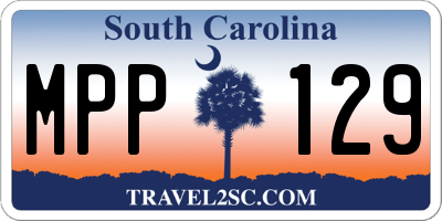 SC license plate MPP129