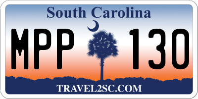 SC license plate MPP130