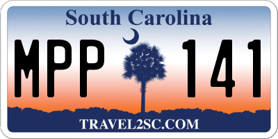 SC license plate MPP141