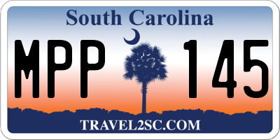 SC license plate MPP145