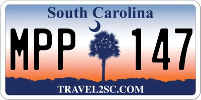 SC license plate MPP147