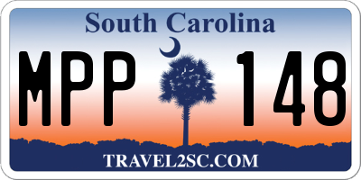 SC license plate MPP148