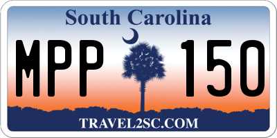 SC license plate MPP150