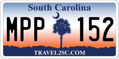 SC license plate MPP152