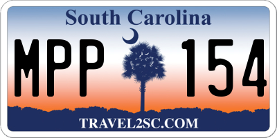 SC license plate MPP154