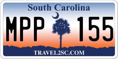 SC license plate MPP155