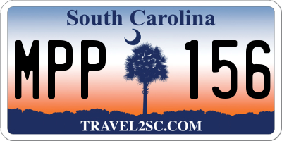 SC license plate MPP156