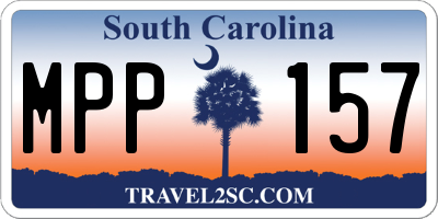 SC license plate MPP157