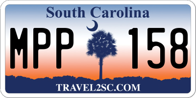 SC license plate MPP158