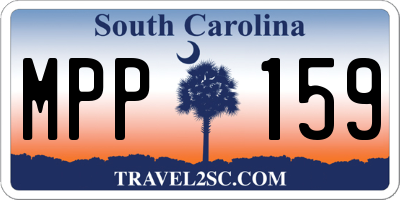 SC license plate MPP159