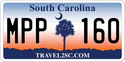SC license plate MPP160